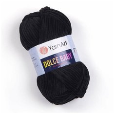 Пряжа "Dolce Baby" 100% микрополиэстер 85м/50 гр (742 черный) Yarn Art