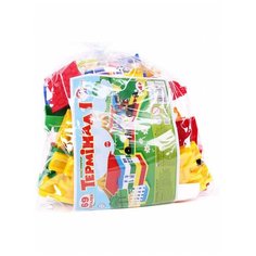 Конструктор железная дорога Терминал №1 из 69 деталей в пакете, Технок