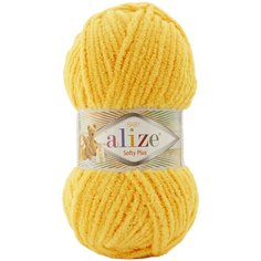 Пряжа Alize Softy plus желтый (216), 100%микрополиэстер, 120м, 100г, 1шт