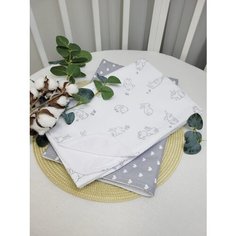 Пеленки непромокаемые "Серые зайки", 2шт 70х100см Чудо Детство