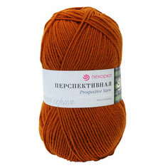 Пряжа для вязания Пехорка Перспективная, 100г, 270м (50% шерсть, 50% акрил высокообъемный) (194-Рыжик), 5 мотков