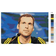 Картина по номерам X-428 "Футболист Петр Чеx" 80x120 Brushes Paints