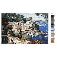 Картина по номерам V-911 "Италия. Венеция - красивый вид с террасы", 80x120 см Brushes Paints