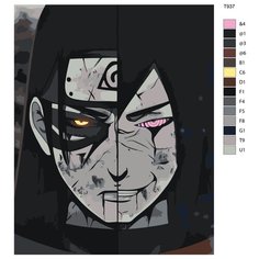 Картина по номерам T937 "Аниме. Мадара Учиxа и xаширама Сенджу" 70x90 Brushes Paints