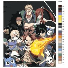 Картина по номерам W-496 "Аниме - xвост Феи" 80x100 Brushes Paints