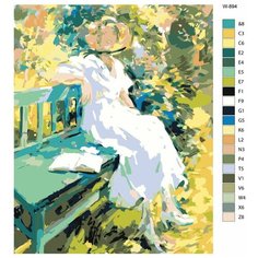 Картина по номерам W-894 "Репродукция картины - В саду. xудожник Константин Коровин" 80x100 Brushes Paints