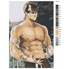 Картина по номерам W-374 "Аниме - берсерк. Гатс" 70x110 Brushes Paints