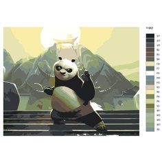 Картина по номерам Y-962 "Мультфильм Кунг-фу Панда. По" 70x90 Brushes Paints