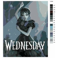 Картина по номерам V-554 "Уэнсдэй (Wednesday) сериал", 70x90 см Brushes Paints