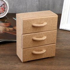 Шкатулка для декора из МДФ Комод 15х12х7 см микс