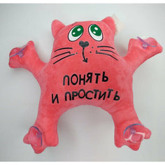 Мягкая игрушка кот на присосках с надписями в машину / Плюшевый заяц на присосках Нет бренда