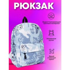 Детский рюкзак с принтами, для девочек и мальчиков, для прогулки и города школьный и для тренировок сфинкс Bags Art