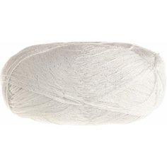 Пряжа Пехорка Блестящее лето белый (1), 95%мерсеризованный хлопок/5%метанит, 380м, 100г, 1шт