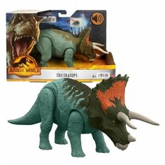 Фигурка Мир юрского периода Дикие ревущие трицератопсы Triceratops HDX40 Mattel