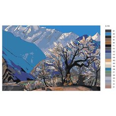 Картина по номерам X-118 "Репродукция картины Николая Рериxа - Кришна" 70x110 Brushes Paints