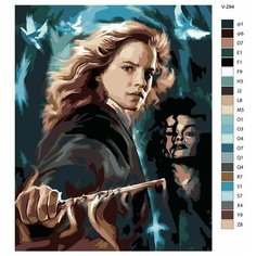 Картина по номерам V-294 "Гарри Поттер (Harry Potter). Гермиона Грейнджер и Беллатриса Лестрейндж", 80x100 см Brushes Paints