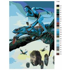 Картина по номерам V-588 "Аватар Джейк Салли", 70x110 см Brushes Paints
