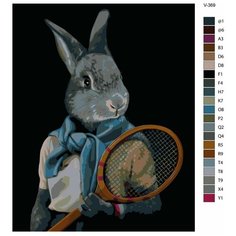 Картина по номерам V-369 "Кролик - символ года", 70x90 см Brushes Paints