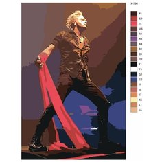 Картина по номерам X-766 "Музыкант Константин Кинчев" 80x120 Brushes Paints
