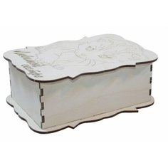 Заготовки деревянные для творчества/ конструктор "Шкатулка" 17*13*6,5см (1шт) Добрый мастер
