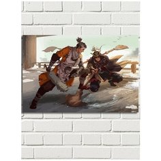 Картина по номерам игра Sekiro (Волк, Иссин Асина, Гэнитиро Асина) - 8189 Г 60x40