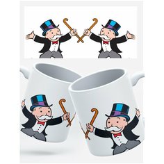 Кружка RocketCup с принтом "Монополия", игра настольная