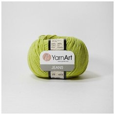 Пряжа YarnArt Jeans (Джинс) - 1 моток Цвет: 29 фисташка 55% хлопок, 45% полиакрил 50г 160м