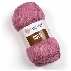 Пряжа для вязания YarnArt Gold (ЯрнАрт Голд) - 5 мотков 10595 ягодный с люрексом, блестящая, 92% акрил, 8% металлик, 400 м/100г
