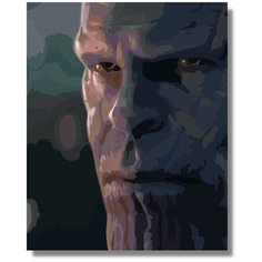 Картина по номерам " Танос Thanos Marvel " холст на подрамнике 40х60