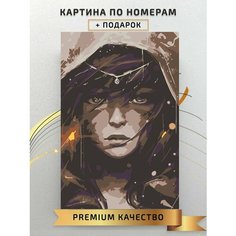 Картина по номерам Аниме Арт Девушка Guweiz Ведьма / anime art girl холст на подрамнике 40*60