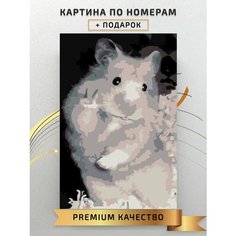 Картина по номерам Хомяк / Hamster холст на подрамнике 40*60
