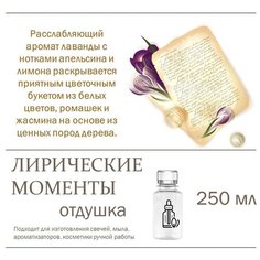 Лирические моменты, отдушка для свечей и мыла (250 мл) Candle M