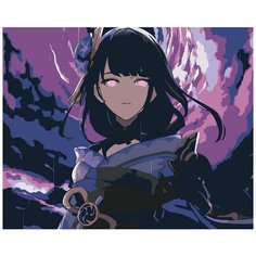 Картина по номерам на холсте на подрамнике ЖПН "Сёгун Райдэн", Раскраска 40x50 см, Девушки Стили Люди