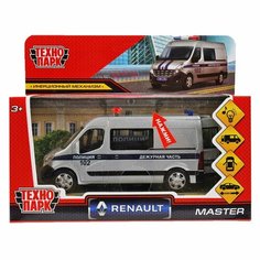 Модель MASTER-14SLPOL-SR RENAULT Master полиция 14 см, двер, серебрист Технопарк в коробке