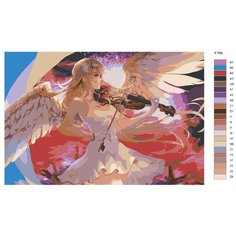 Картина по номерам Y-764 "Ангел со скрипкой" 50x70 Brushes Paints