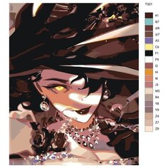 Картина по номерам Т321 "леди демитреску С бриллиантами" 60x80 Brushes Paints