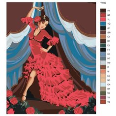 Картина по номерам Y-690 "Девушка на сцене" 40х50 Brushes Paints