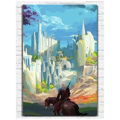 Картина по номерам на холсте игра Witcher 3 - 11383 В 60x40