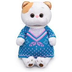 Мягкая игрушка BUDI BASA collection Кошечка Ли-Ли в бирюзовом свитере, 24 см, бирюзовый