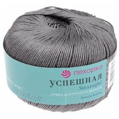 Пряжа Пехорка Успешная, 100% мерсеризованный хлопок, 393-Светлый моренго, 50 г, 220 м, 2 шт/упак