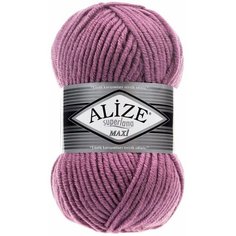 Пряжа Alize Superlana MAXI (Ализе Суперлана макси) - сухая роза (28), 100 г / 100 м (25% шерсть 75% акрил) - 2 шт