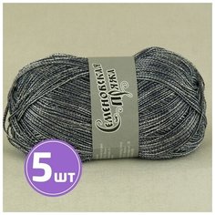 Пряжа для вязания крючком, спицами Семеновская Semenovskaya Test 86 тонкая, хлопок/вискоза, цвет 30949, школа+В_х1, 5 шт. по 100 г, 215 м
