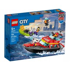 Конструктор LEGO City 60373 Пожарно-спасательная лодка, 144 дет.