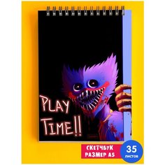 Скетчбук - Альбом для рисования - тетрадь - записная книжка - блокнот А5 Хагги Вагги Кисси Мисси Poppy Playtime 1st Color