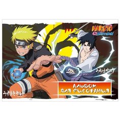 Полиграф Принт Альбом для рисования А4, 40 листов на клею Naruto, обложка мелованный картон, выборочный УФ лак, блок 100г/м2