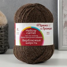 Троицкая камвольная фабрика Пряжа "Верблюжья шерсть" 50% вербл. шерсть,50% овечья шерсть 200м/100гр (372 Натур. т. серый)