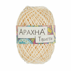 Пряжа ARACHNA Twiggy 100% целлюлоза 5 шт. х 50 г +- 5 г 80 м +- 6 м N01 молочный