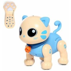 Кошка - робот, радиоуправляемый Котёнок, русское озвучивание, свет, цвет синий Нет бренда