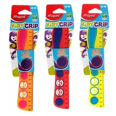 Maped Линейка 20 см, Maped Kidi Grip, цветная, эко-дизайн, европодвес, микс