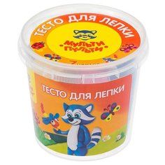 Тесто для лепки Мульти-Пульти «Енот в деревне», 7 цветов по 30 г, пластиковый стакан